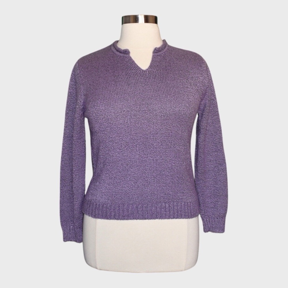 Mountain‎ Lake Split Neck Pullover Sweater